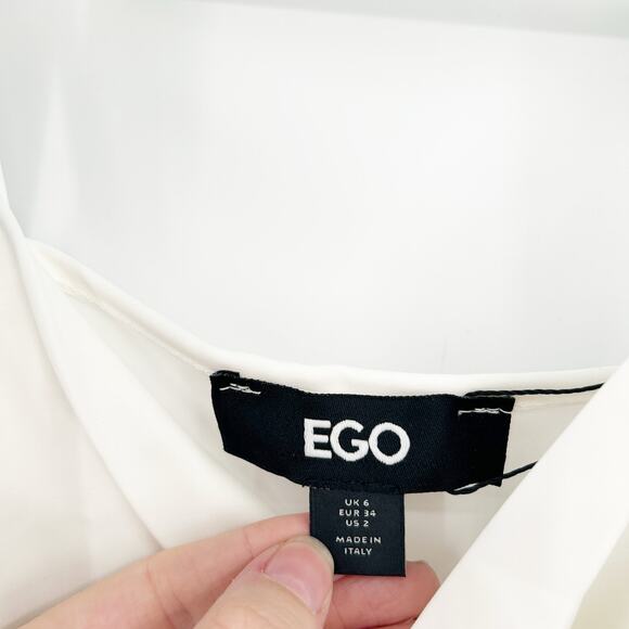 NWT Ego Womens Cocktail Graduation Party Tie Slit And Shoulder Mini Dress Size 2 - Picture 4 of 8